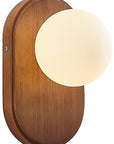 Mid Century Wall Sconce Wood Semi - Flush Mount Light Fixture - From Where -