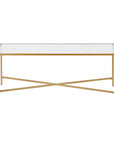 Mille Metal and Glass Top Coffee Table - From Where -