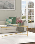 Mille Metal and Glass Top Coffee Table - From Where -