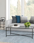 Mille Metal and Glass Top Coffee Table - From Where -