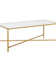 Mille Metal and Glass Top Coffee Table - From Where -