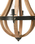 Minimalist Wood and Metal Chandelier - From Where -