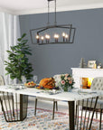 Modern 8 Lights Metal Light Fixture - From Where -