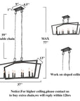 Modern 8 Lights Metal Light Fixture - From Where -