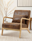 Modern Accent Chair with Wood Frame - From Where -
