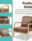 Modern Accent Chair with Wood Frame - From Where -