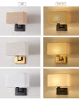 Modern Chinese Style Fabric Wall Lamp - From Where -