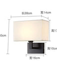 Modern Chinese Style Fabric Wall Lamp - From Where -