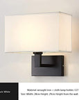 Modern Chinese Style Fabric Wall Lamp - From Where -