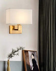 Modern Chinese Style Fabric Wall Lamp - From Where -