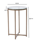 Modern Clear Glass End Table - From Where -