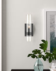 Modern Farmhouse Glass Cylinder Wall Sconce - From Where -