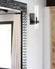 Modern Farmhouse Glass Cylinder Wall Sconce - From Where -