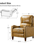 Modern Genuine Leather Recliner (Set of 2) - From Where -