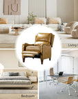 Modern Genuine Leather Recliner (Set of 2) - From Where -