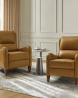 Modern Genuine Leather Recliner (Set of 2) - From Where -