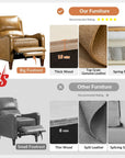 Modern Genuine Leather Recliner (Set of 2) - From Where -