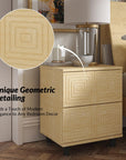Modern Geometric Nightstand (Set of 2) - From Where -