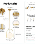 Modern Gold Globe Pendant Light - From Where -