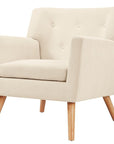 Modern Linen Accent Chair - From Where -