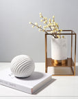 Modern Minimalist Light Luxury Striped Spherical Decoration - From Where -
