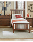 Modern Mission Vintage Oak Bed - From Where -