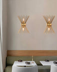 Modern Starburst Brass Wall Sconce - From Where -