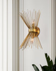 Modern Starburst Brass Wall Sconce - From Where -