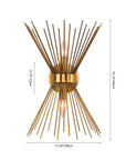 Modern Starburst Brass Wall Sconce - From Where -