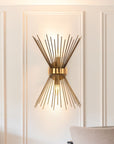 Modern Starburst Brass Wall Sconce - From Where -