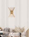 Modern Starburst Brass Wall Sconce - From Where -