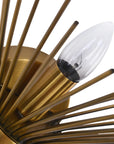 Modern Starburst Brass Wall Sconce - From Where -