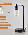 Modern Table Lamp with Charging Port - From Where -