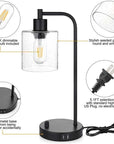 Modern Table Lamp with Charging Port - From Where -