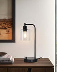 Modern Table Lamp with Charging Port - From Where -