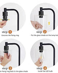 Modern Table Lamp with Charging Port - From Where -