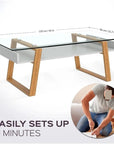 Modern Tempered Glass Coffee Table - From Where -