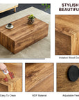 Modern Wood Rectangular Coffee Table - From Where -