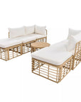 ModernLuxe Rattan Sectional Sofa Set - From Where -