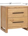 Modica 26" Solid Wood Nightstand - From Where -