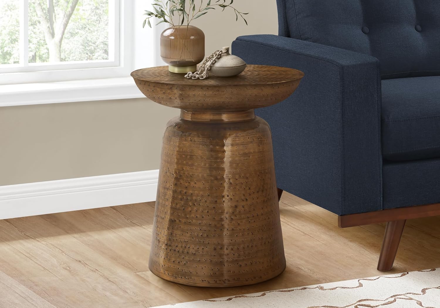 Metal Drum End Table