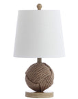 Monkey Fist 18" Rope Ball Table Lamp - From Where -