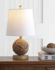Monkey Fist 18" Rope Ball Table Lamp - From Where -