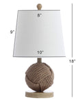 Monkey Fist 18" Rope Ball Table Lamp - From Where -