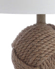 Monkey Fist 18" Rope Ball Table Lamp - From Where -