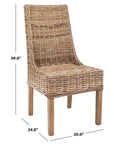 Montagna 18" Rattan Arm Chair (Set Of 2) - From Where -