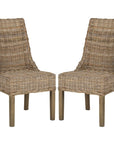 Montagna 18" Rattan Arm Chair (Set Of 2) - From Where -