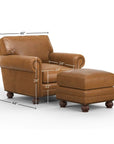 Montana Upholstered Chair with Ottoman - From Where -