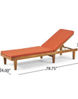 Morell Acacia Chaise Lounge - From Where -