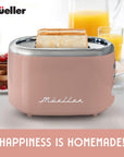 MÜELLERHOME 2 - Slice Pink Retro Toaster - From Where -